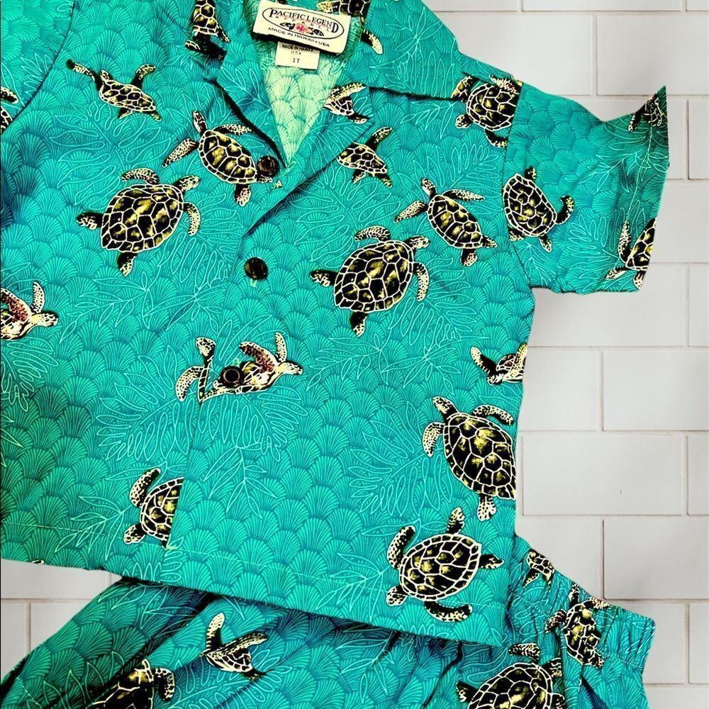 Pacific
legend apparel made in Hawaaii boys Sz. 1T New 2 pc. Beach outfit!